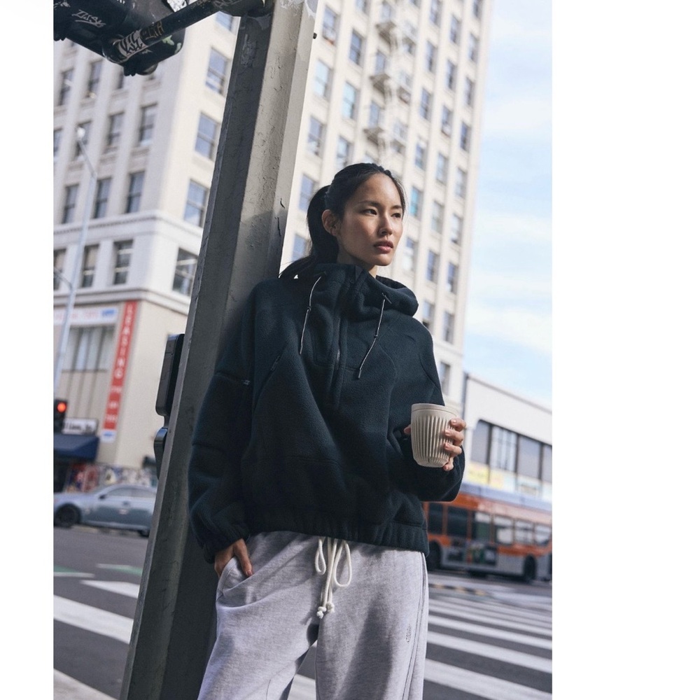 FP Movement by Free People Black Hooded Pullover Sweatshirt